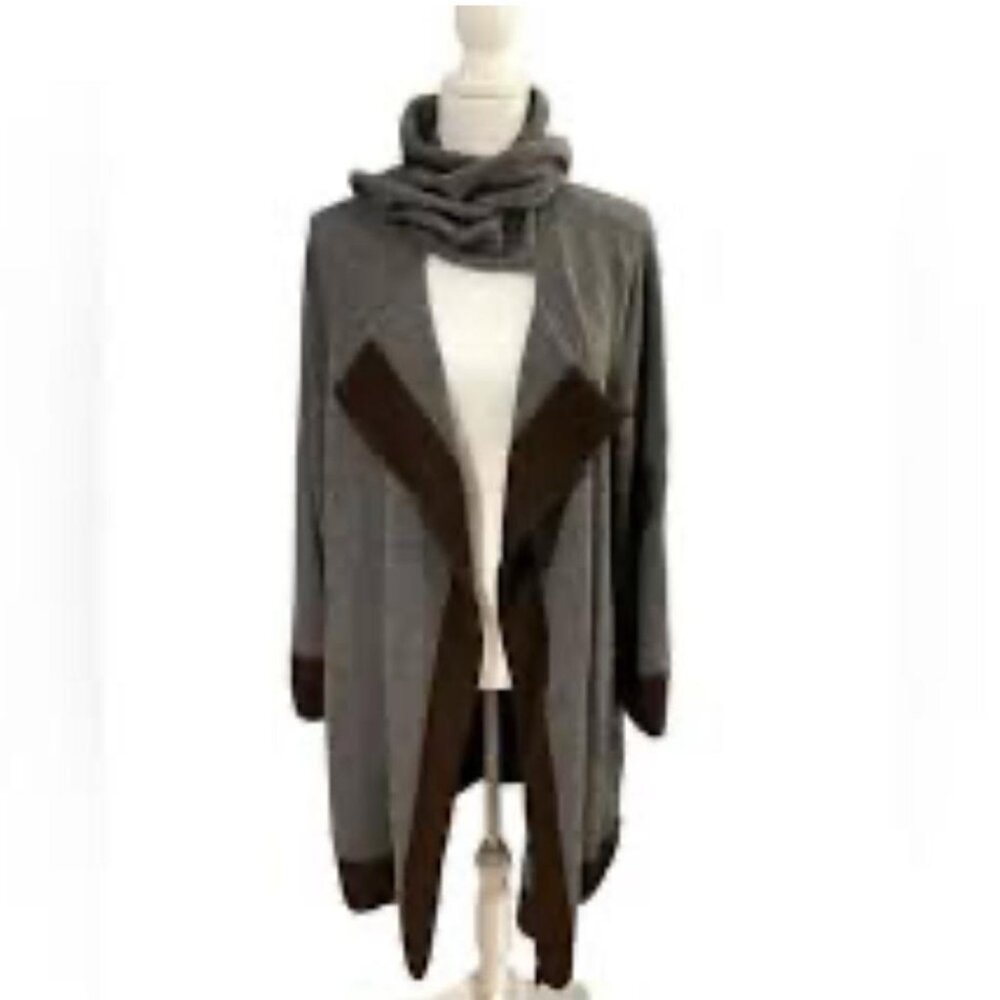Lauren Ralph Lauren Wool Cashmere Duster Open Cardigan Women's Medium Scarf